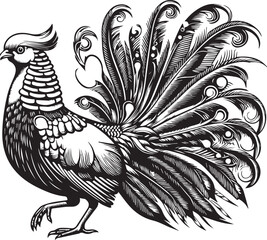Golden pheasant vector