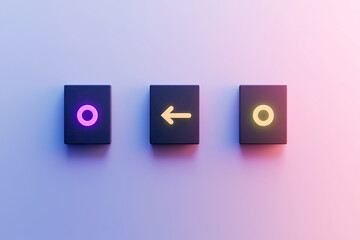 The image features three boxes displaying various signs, with a prominent arrow in the center that indicates a change or transition between the signs.