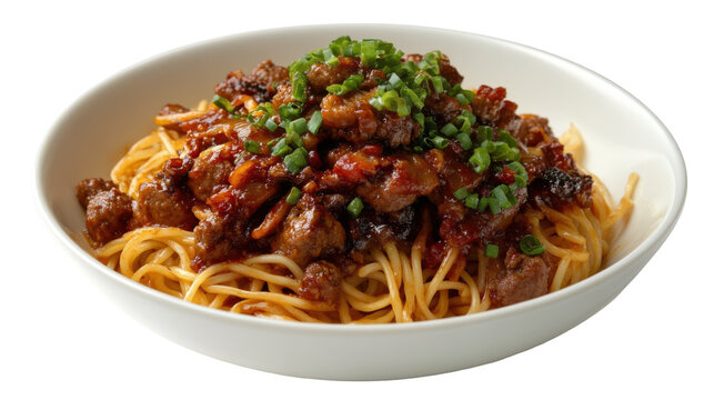 Delicious zha jiang mian noodles for culinary delights and food photography - transparent background png