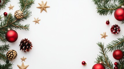 Festive Celebrations with Bright Elements on White Background