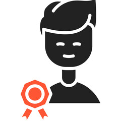 Employee Of The Month Vector Icon Design