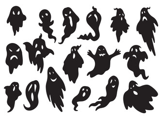 Obraz premium Vector Halloween Ghost Pack