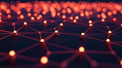 A 3D network of search engine icons connected by glowing threads, symbolizing the interconnectedness of digital searches