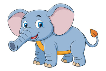 Elephant cartoon vector illustration