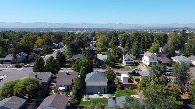 View of the mountains from Denver, Colorado