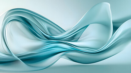 Obraz premium Liquid blue satin fabric waves softly, creating a luxurious backdrop with a shiny, smooth texture