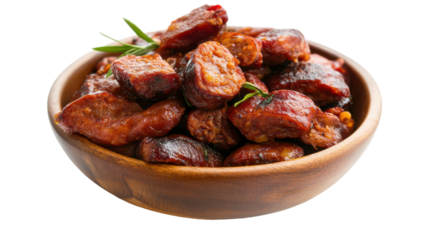 Delicious ecuadorian llapingachos in a rustic wooden bowl – perfect for culinary blogs and food promotions - transparent background png