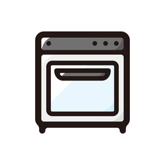 Obraz premium Oven outline icon for graphic design, apps and websites