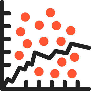 Scatter Graph Vector Icon Design