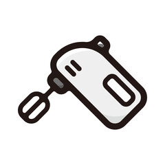 Hand mixer outline icon for graphic design, apps and websites