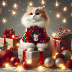 cute christmas pet background