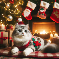 cute christmas pet background