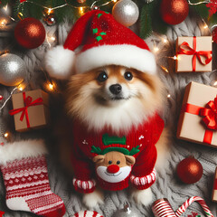 cute christmas pet background