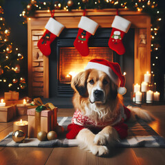 cute christmas pet background