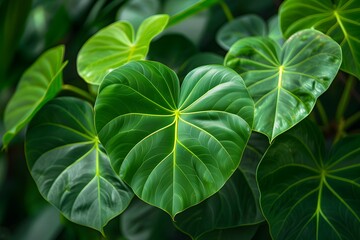 A close up of a plant with green leaves