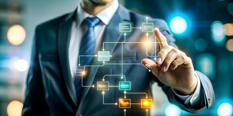 Bokeh Digital Art Holographic Business Presentation Blurred Background Creative Modern Design Ample Copy Space for Text Branding Photography Stock Concept