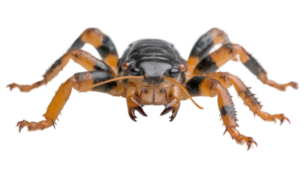 Close-up of a vibrant jerusalem cricket for insect study and education - transparent background png