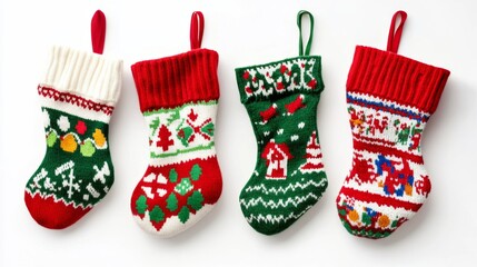 Playful Stockings with Warm Lighting on White Background