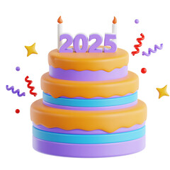 New Year Celebration 3D Icon