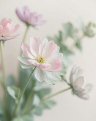 Obraz premium Delicate Watercolor Floral with Soft Color Wash.