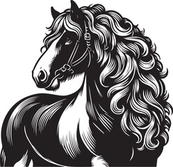 Shire horse vector