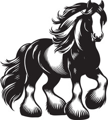 Shire horse vector