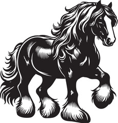 Shire horse vector