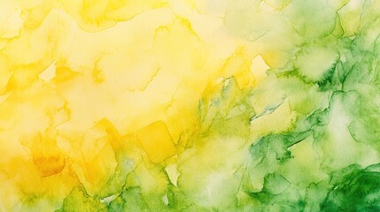 Vibrant Yellow and Green Watercolor Background