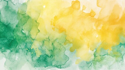 Vibrant Watercolor Texture in Green and Yellow Hues
