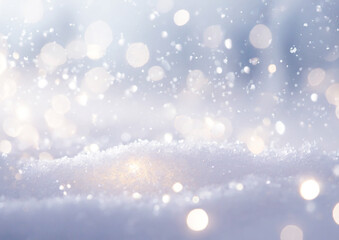 Naklejka premium 雪と光の白い背景