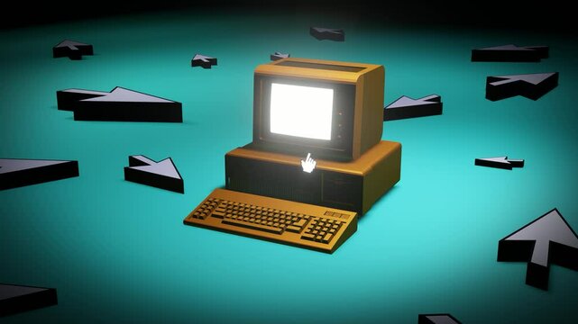 Gold Old Computer