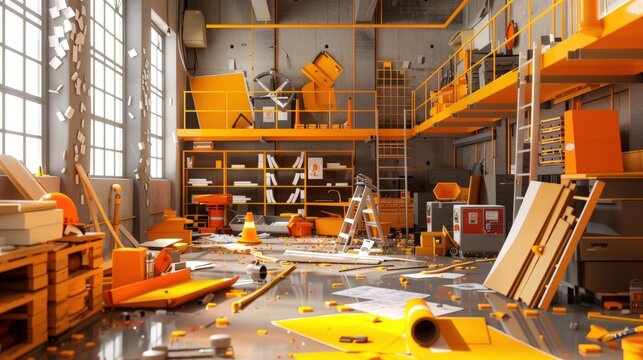 Illustrate the consequences of noncompliance with safety regulations through lifelike 3D models of workplace incidents and investigations