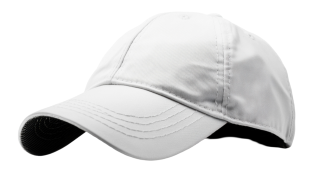 White plastic cap for fashion and sports essentials - transparent background png