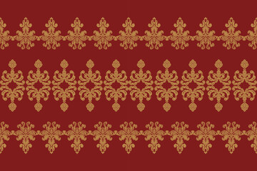 Saree Sarong Motifs Ikat floral paisley embroidery floral.ikat ethnic oriental  seamless pattern traditional.Ikat embroidery style abstract embroidery design for texture,fabric,clothing,wrapping.