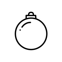 Hanging Light Icon for Christmas and New Year Decoration, Hand Drawn Hanging Round Light, Hanging Light Ball Line Art