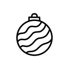 Hanging Light Icon for Christmas and New Year Decoration, Hand Drawn Hanging Round Light, Hanging Light Ball Line Art