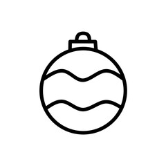 Hanging Light Icon for Christmas and New Year Decoration, Hand Drawn Hanging Round Light, Hanging Light Ball Line Art