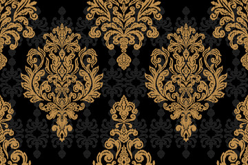 Motifs African boho paisley Floral Ikat seamless pattern embroidery border. Ethnic ikat floral Ethnic Indian Pattern Ikat pattern Ethnic Pattern.Border floral Aztec embroidery border seamless patterns