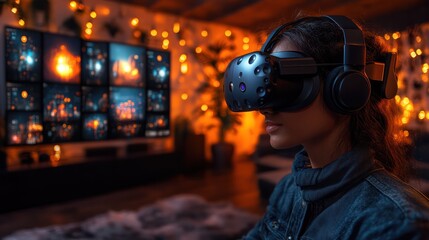 Virtual reality-controlled smart homes, allowing users to interact with devices in a fully immersive environment