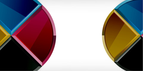 Triangle circles background. Vector Illustration For Wallpaper, Banner, Background, Card, Book Illustration, landing page