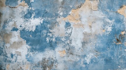 Fototapeta premium Vintage textured blue cement and sandy wall with a marble like appearance