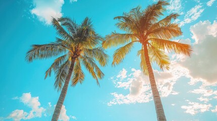Photo Of Two Coconut Trees During The Day