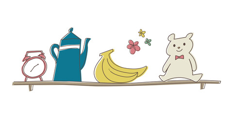 インテリアのイラストセット