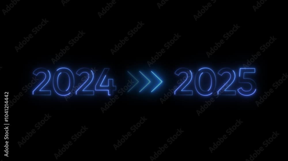 Aufkleber new year 2024 to 2025 loading concept. year change concept. new year 2025 loading bar animation.