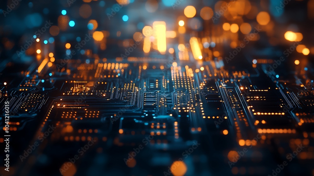 Aufkleber abstract technical diagram of modern printed circuit board structure design
