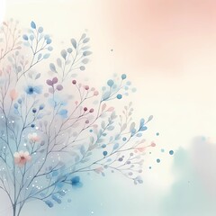 a light wash to the watercolor painting with minor texture from the watercolor paper and a soft, pastel background.