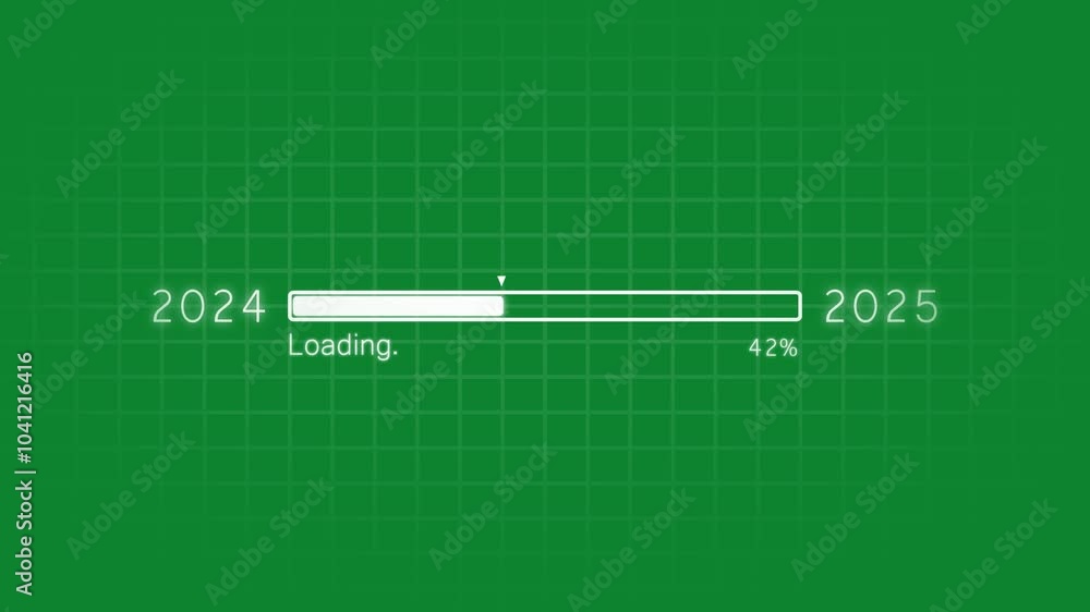 Aufkleber new year 2024 to 2025 loading concept. year change concept. new year 2025 loading bar animation.