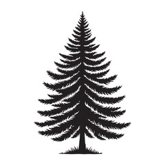 Obraz premium pine tree vector silhouette