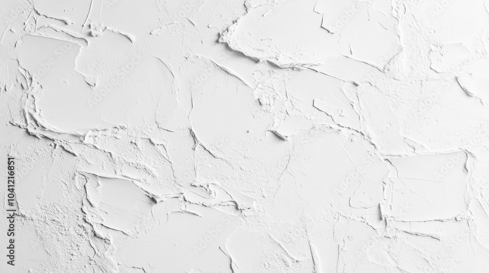 Poster a textured white wall with irregular patterns, showcasing a rough, artistic finish that adds depth a