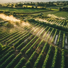 Nice view of farm watering system